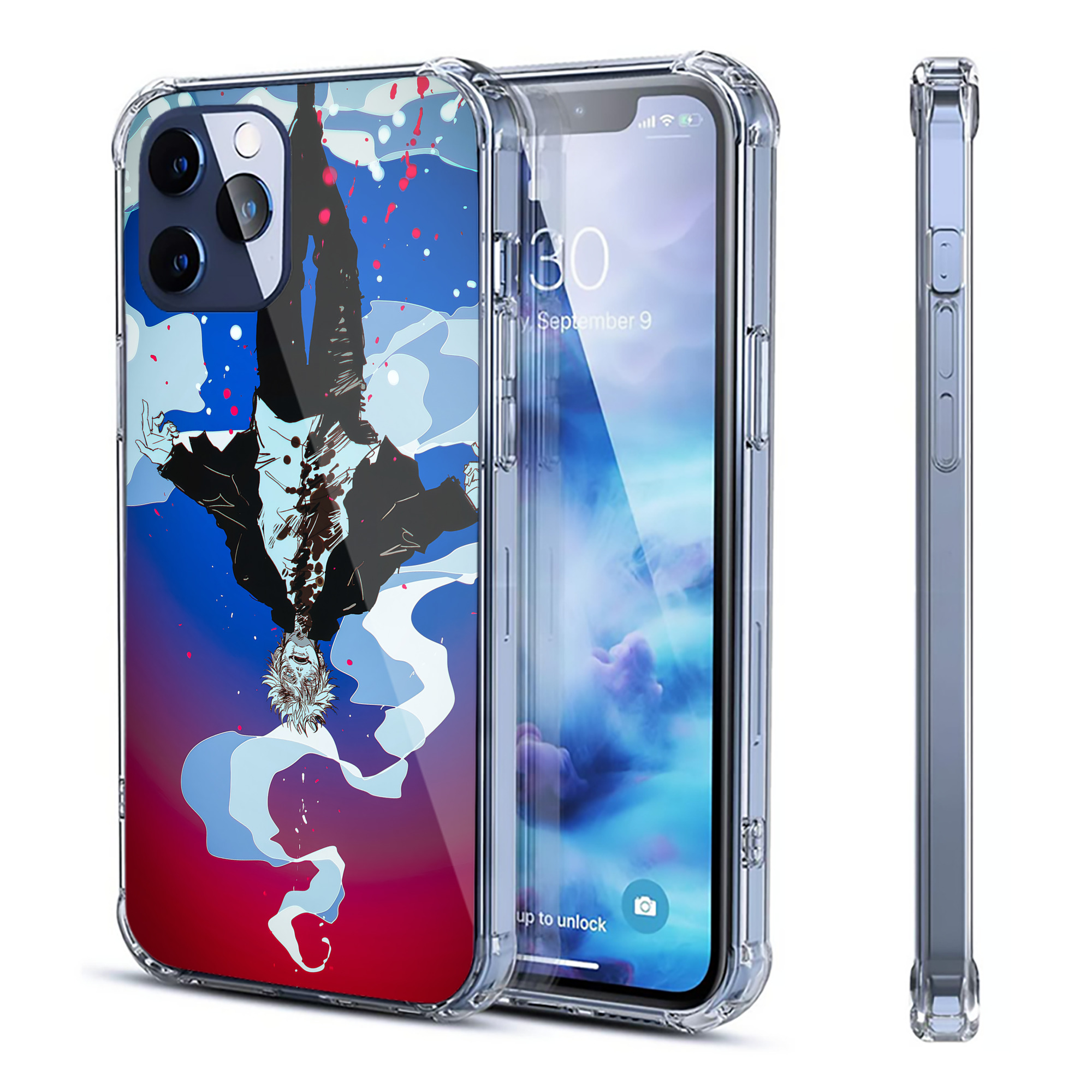（画像用） 呪術廻戦 Jujutsu Kaisen 【iPhone 12シリーズ対応】透明スマホケース（クリアソフトケース）
